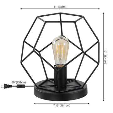 James 10" Metal/Marble LED Table Lamp - JONATHAN Y